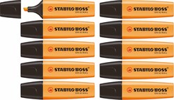 STABILO Boss Original highlighter orange 10 pcs - refillable and durable
