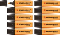 STABILO Boss Original highlighter orange 10 pcs - refillable and durable