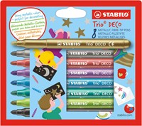 STABILO metallic felt-tip pens case 8 colors - extra thick tip