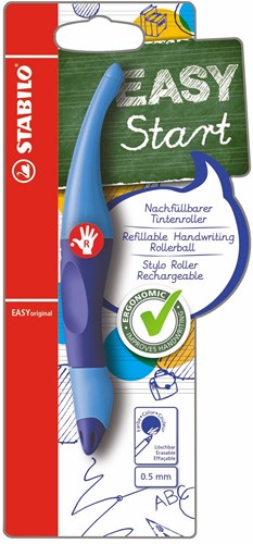 Stabilo ergonomic rollerball pen right-handed blue writing comfort