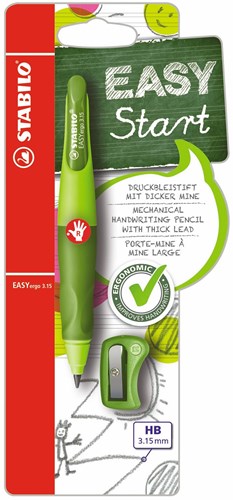 Stabilo ergonomic mechanical pencil kids right-handed green dark green