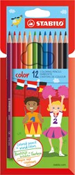 Stabilo colored pencil case with 12 colors - intense color output