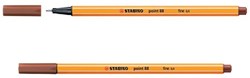 STABILO point 88 - fineliner 0,4 mm - roodkrijt