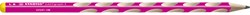 STABILO EASYgraph S - ergonomisch grafietpotlood - linkshandig - roze gelakt - met dunne 2.2 mm kern