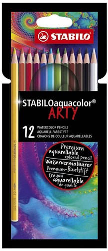 Stabilo aquacolor colored pencils - premium ARTY case with 12 colors
