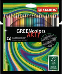 STABILO GREENcolors - FSC certified coloured pencil - case with 24 colours
