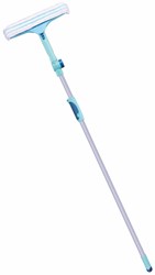 Leifheit window wiper telescopic handle - 4-in-1 window cleaner with rotary knob