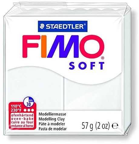 Fimo soft boetseerklei 57g wit