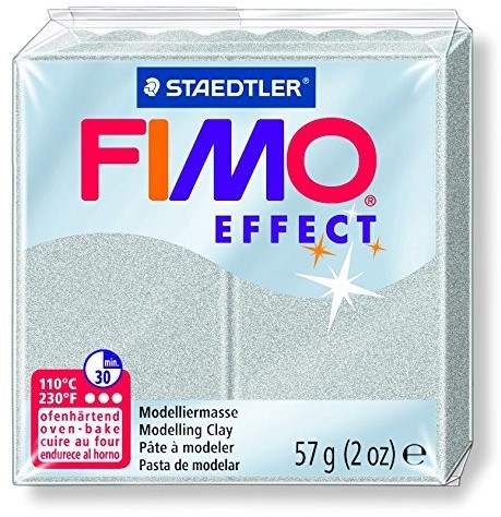 Fimo effect boetseerklei 57g zilver