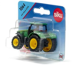 Siku tractor John Deere 6215R toy model 1:87 with rubber tyres
