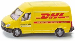 Siku toy car DHL delivery van yellow with rubber tires