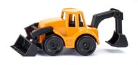 Siku backhoe loader construction vehicle metal plastic yellow black 1:87