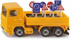 Siku toy truck with traffic signs - road maintenance vehicle