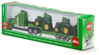 Siku low loader toy with John Deere tractors 1:87 metal plastic-2