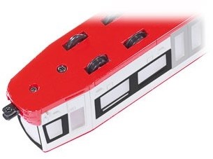 Siku tram toy red-white scale model 1:87 with details-2