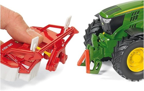 Siku John Deere 6210R tractor - toy farm vehicle 1:32 with metal details-3