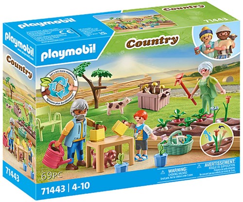 Playmobil Country toy idyllic vegetable garden at grandparents farm