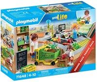 Playmobil organic supermarket toy shop city life