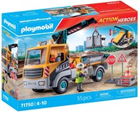 Playmobil truck with crane construction vehicle toy 71750