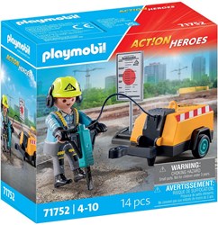 Playmobil construction worker play figure - Action Heroes construction site toy