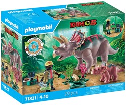 Playmobil dinosaur playset Triceratops family dino figures
