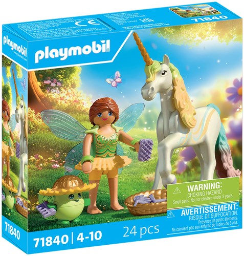 Playmobil Princess Magic unicorn toy rainbow flower with fairy