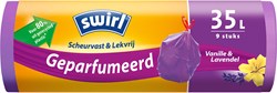 Swirl Pedaalemmerzakken Vanille-Lavendel 35L - 9 stuks