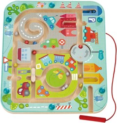 Haba magnetic game city maze wooden toddler toy motor skills
