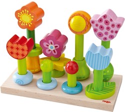 Haba Flower Garden Stacking Game - wooden shape sorter for kids