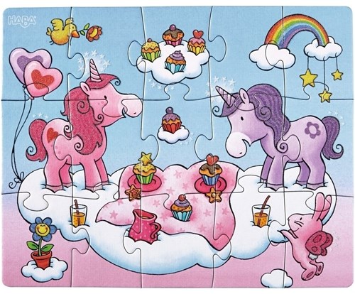 Haba unicorn puzzle - magical children's puzzle with sparkling details-2