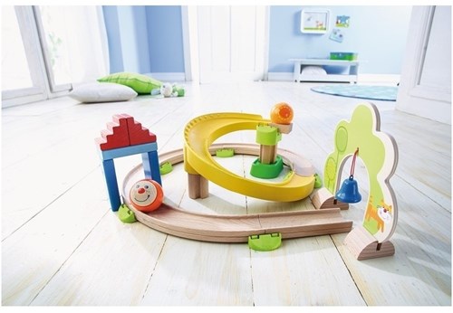 Haba marble run toy - Kullerbü spiral track starter set wooden marble run-2