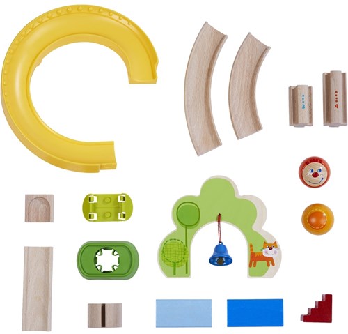 Haba marble run toy - Kullerbü spiral track starter set wooden marble run-3