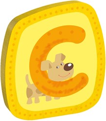 Haba wooden letter C decoration for kids room and alphabet learning