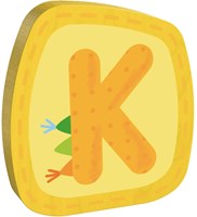 Haba wooden letter K colorful decoration for kids room