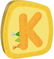 Haba wooden letter K colorful decoration for kids room