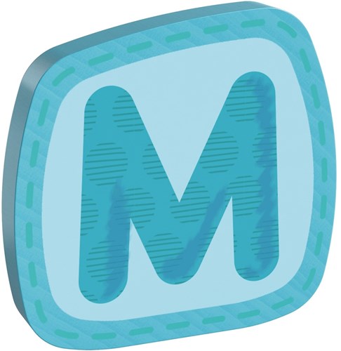 Haba wooden letter M decoration alphabet kids room-3