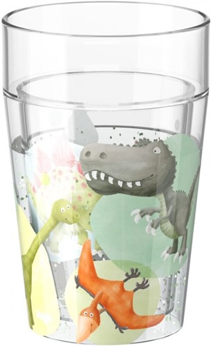 Haba glitter cup dinosaurs - kids' drinking cup with glitter and dino design