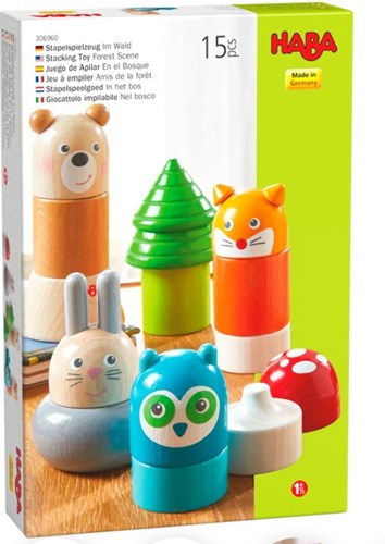 Haba stacking toy forest wooden blocks educational motor skills-3