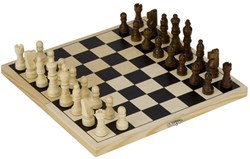 Goki wooden chess set foldable travel game with case and pieces