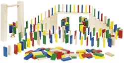 Goki Domino Rally wooden playset - 250 pieces - educational toy
