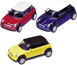 Goki Mini Cooper metal toy car 1:60 scale model 7 cm