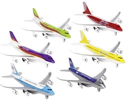 Goki airplane toy with light and sound - metal - 18.5 cm