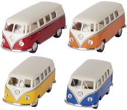 Goki Volkswagen bus toy car pull-back motor 1:32 metal