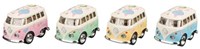 Goki Volkswagen bus toy car with pull-back motor, metal, 5 cm