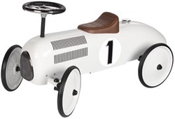 Goki ride-on car - white - toddler ride-on toy - toy vehicle
