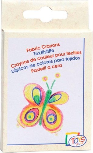 Goki textile wax crayons - 8 pieces creative fabric crayons-3