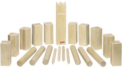 Goki Kubb Vikings outdoor game XL in cotton bag - wooden set