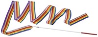 Goki rainbow gymnastic ribbon - colourful dance ribbon for kids