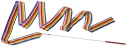 Goki rainbow gymnastic ribbon - colourful dance ribbon for kids