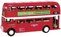 Goki London Bus metal toy bus with pull-back motor 12 cm